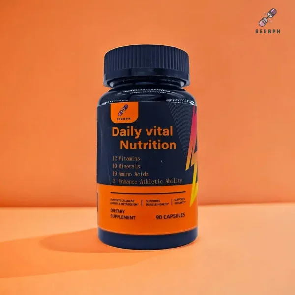Daily Vital Nutrition All-In-One multinutritional supplement containing vitamins, amino acids, minerals and indole.