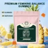Feminine Balance Gummies - Women's Probiotic Gummies for Vaginal Health Supplement, Supports pH Balance, Fresh Pineapple Flavor