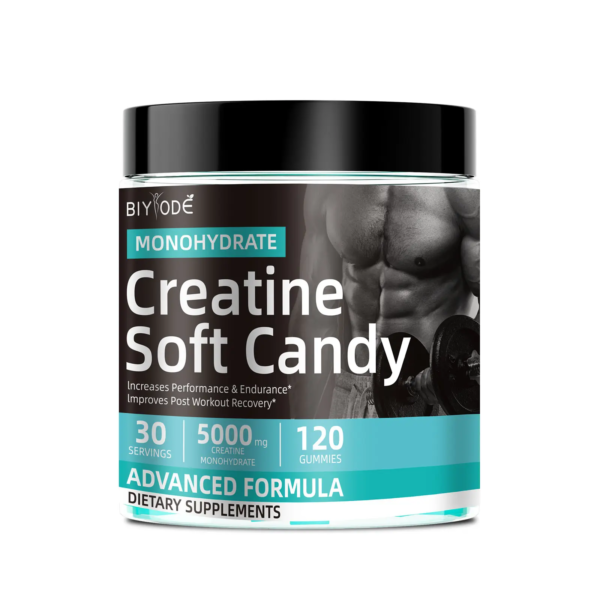 Creatine Gummies for Muscle Growth and Workout Recovery - Vegan, Sugar-Free, 120 Gummies