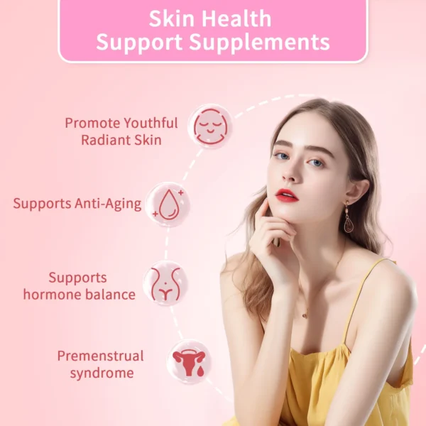 Evening Primrose Oil Gummies for skin health, hormonal balance, and GLA supplementation, promoting clear skin, reduced PMS symptoms, and joint support.