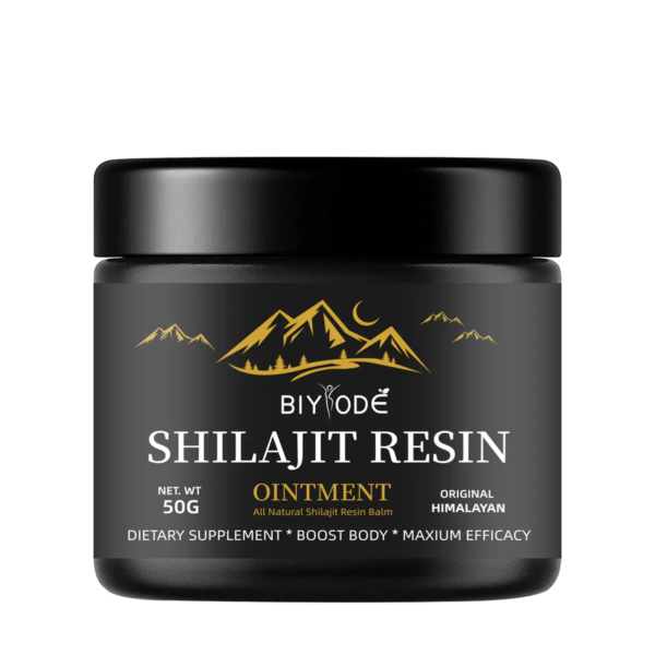 Shilajit Cream jar showcasing natural energy-boosting ingredients, rich in fulvic acid and essential trace minerals.